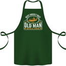 An Old Man With a Canoe Canoeing Funny Cotton Apron 100% Organic Forest Green