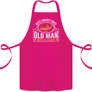 An Old Man With a Canoe Canoeing Funny Cotton Apron 100% Organic Pink