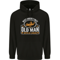 An Old Man With a Canoe Canoeing Funny Mens 80% Cotton Hoodie Black