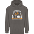 An Old Man With a Canoe Canoeing Funny Mens 80% Cotton Hoodie Charcoal