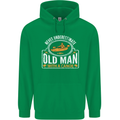An Old Man With a Canoe Canoeing Funny Mens 80% Cotton Hoodie Irish Green