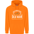 An Old Man With a Canoe Canoeing Funny Mens 80% Cotton Hoodie Orange
