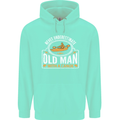 An Old Man With a Canoe Canoeing Funny Mens 80% Cotton Hoodie Peppermint