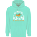 An Old Man With a Canoe Canoeing Funny Mens 80% Cotton Hoodie Peppermint
