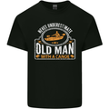 An Old Man With a Canoe Canoeing Funny Mens Cotton T-Shirt Tee Top Black