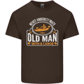 An Old Man With a Canoe Canoeing Funny Mens Cotton T-Shirt Tee Top Dark Chocolate