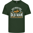 An Old Man With a Canoe Canoeing Funny Mens Cotton T-Shirt Tee Top Forest Green
