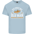 An Old Man With a Canoe Canoeing Funny Mens Cotton T-Shirt Tee Top Light Blue