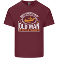 An Old Man With a Canoe Canoeing Funny Mens Cotton T-Shirt Tee Top Maroon