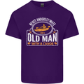 An Old Man With a Canoe Canoeing Funny Mens Cotton T-Shirt Tee Top Purple