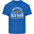 An Old Man With a Canoe Canoeing Funny Mens Cotton T-Shirt Tee Top Royal Blue