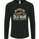 An Old Man With a Canoe Canoeing Funny Mens Long Sleeve T-Shirt Black