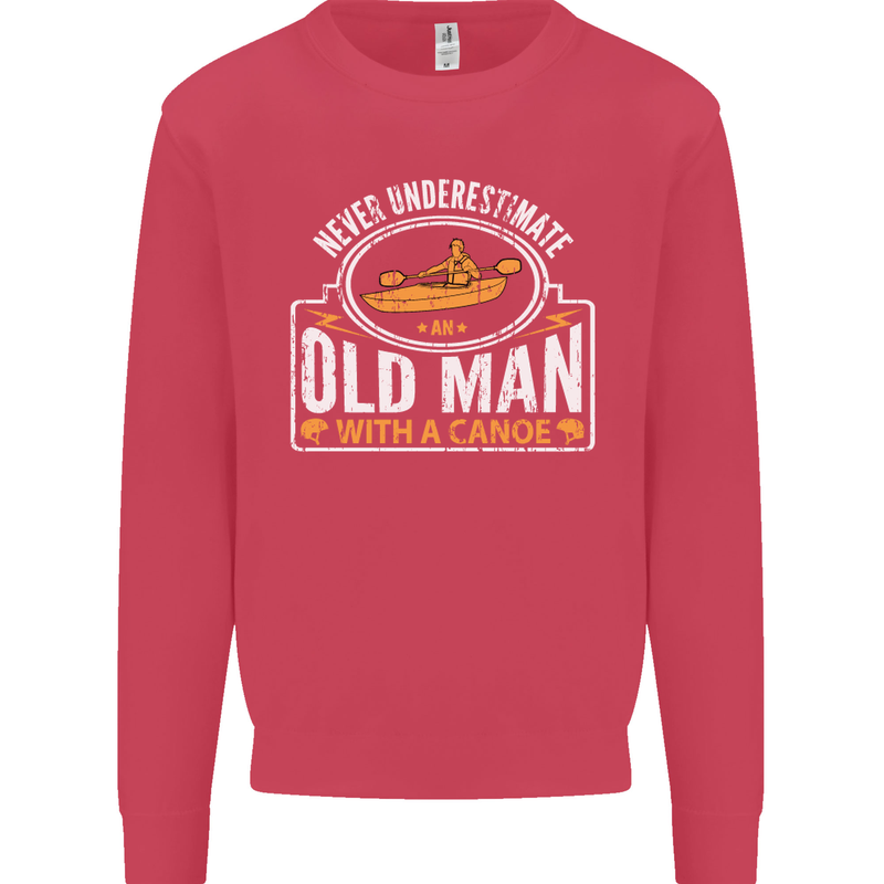 An Old Man With a Canoe Canoeing Funny Mens Sweatshirt Jumper Heliconia