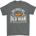 An Old Man With a Canoe Canoeing Funny Mens T-Shirt Cotton Gildan Charcoal