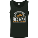 An Old Man With a Canoe Canoeing Funny Mens Vest Tank Top Black