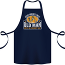 An Old Man With a Cricket Bat Cricketer Cotton Apron 100% Organic Navy Blue
