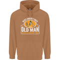 An Old Man With a Cricket Bat Cricketer Mens 80% Cotton Hoodie Caramel Latte