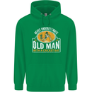 An Old Man With a Cricket Bat Cricketer Mens 80% Cotton Hoodie Irish Green
