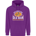 An Old Man With a Cricket Bat Cricketer Mens 80% Cotton Hoodie Purple