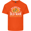 An Old Man With a Cricket Bat Cricketer Mens Cotton T-Shirt Tee Top Orange