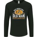 An Old Man With a Cricket Bat Cricketer Mens Long Sleeve T-Shirt Black