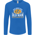 An Old Man With a Cricket Bat Cricketer Mens Long Sleeve T-Shirt Royal Blue
