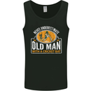 An Old Man With a Cricket Bat Cricketer Mens Vest Tank Top Black