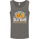 An Old Man With a Cricket Bat Cricketer Mens Vest Tank Top Charcoal