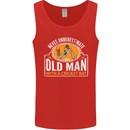 An Old Man With a Cricket Bat Cricketer Mens Vest Tank Top Red