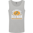 An Old Man With a Cricket Bat Cricketer Mens Vest Tank Top Sports Grey