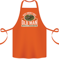 An Old Man With a Crossbow Funny Cotton Apron 100% Organic Orange