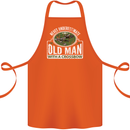 An Old Man With a Crossbow Funny Cotton Apron 100% Organic Orange