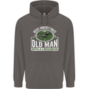 An Old Man With a Crossbow Funny Mens 80% Cotton Hoodie Charcoal