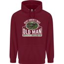 An Old Man With a Crossbow Funny Mens 80% Cotton Hoodie Maroon