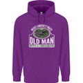 An Old Man With a Crossbow Funny Mens 80% Cotton Hoodie Purple