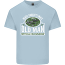 An Old Man With a Crossbow Funny Mens Cotton T-Shirt Tee Top Light Blue