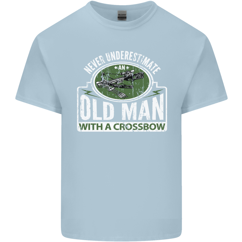 An Old Man With a Crossbow Funny Mens Cotton T-Shirt Tee Top Light Blue