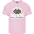 An Old Man With a Crossbow Funny Mens Cotton T-Shirt Tee Top Light Pink