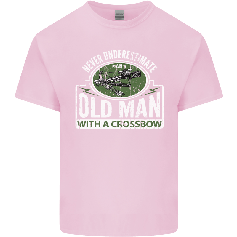 An Old Man With a Crossbow Funny Mens Cotton T-Shirt Tee Top Light Pink