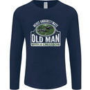 An Old Man With a Crossbow Funny Mens Long Sleeve T-Shirt Navy Blue
