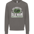 An Old Man With a Crossbow Funny Mens Sweatshirt Jumper Charcoal