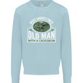 An Old Man With a Crossbow Funny Mens Sweatshirt Jumper Light Blue
