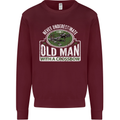 An Old Man With a Crossbow Funny Mens Sweatshirt Jumper Maroon