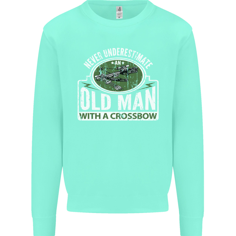 An Old Man With a Crossbow Funny Mens Sweatshirt Jumper Peppermint