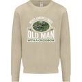 An Old Man With a Crossbow Funny Mens Sweatshirt Jumper Sand