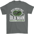 An Old Man With a Crossbow Funny Mens T-Shirt Cotton Gildan Charcoal