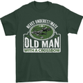 An Old Man With a Crossbow Funny Mens T-Shirt Cotton Gildan Forest Green