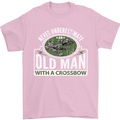 An Old Man With a Crossbow Funny Mens T-Shirt Cotton Gildan Light Pink
