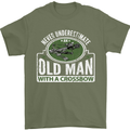 An Old Man With a Crossbow Funny Mens T-Shirt Cotton Gildan Military Green