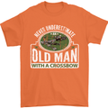 An Old Man With a Crossbow Funny Mens T-Shirt Cotton Gildan Orange
